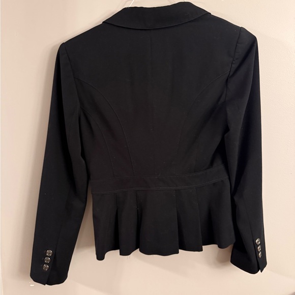 White House Black Market Black Peplum Blazer | Size 4 - Picture 3 of 6
